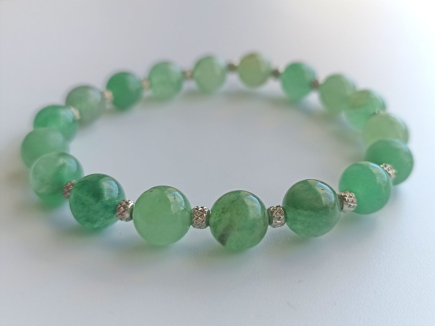 Bracelet en pierres semi-précieuses Aventurine verte