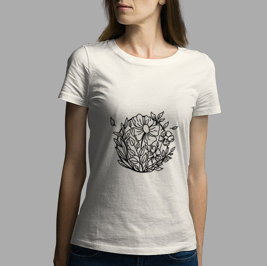 T-shirt Femme "Circle flowers"